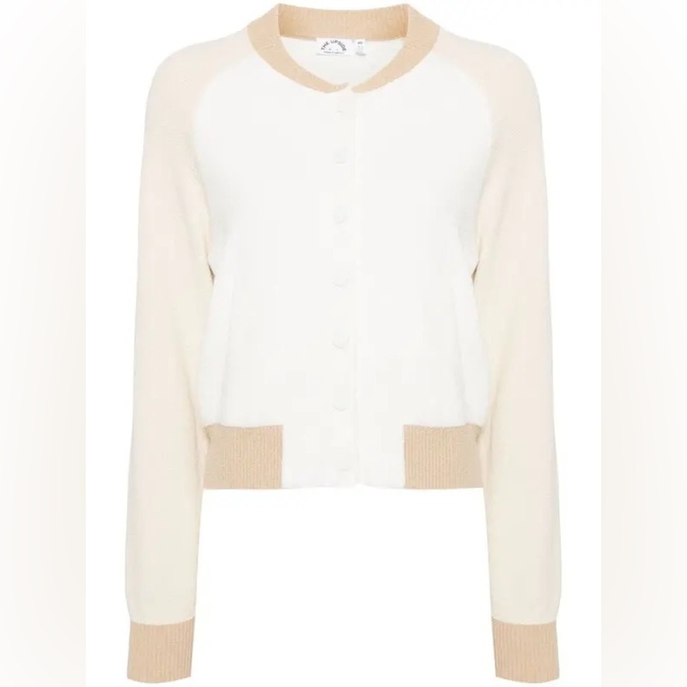 The Upside Beige and White Knit Sweater